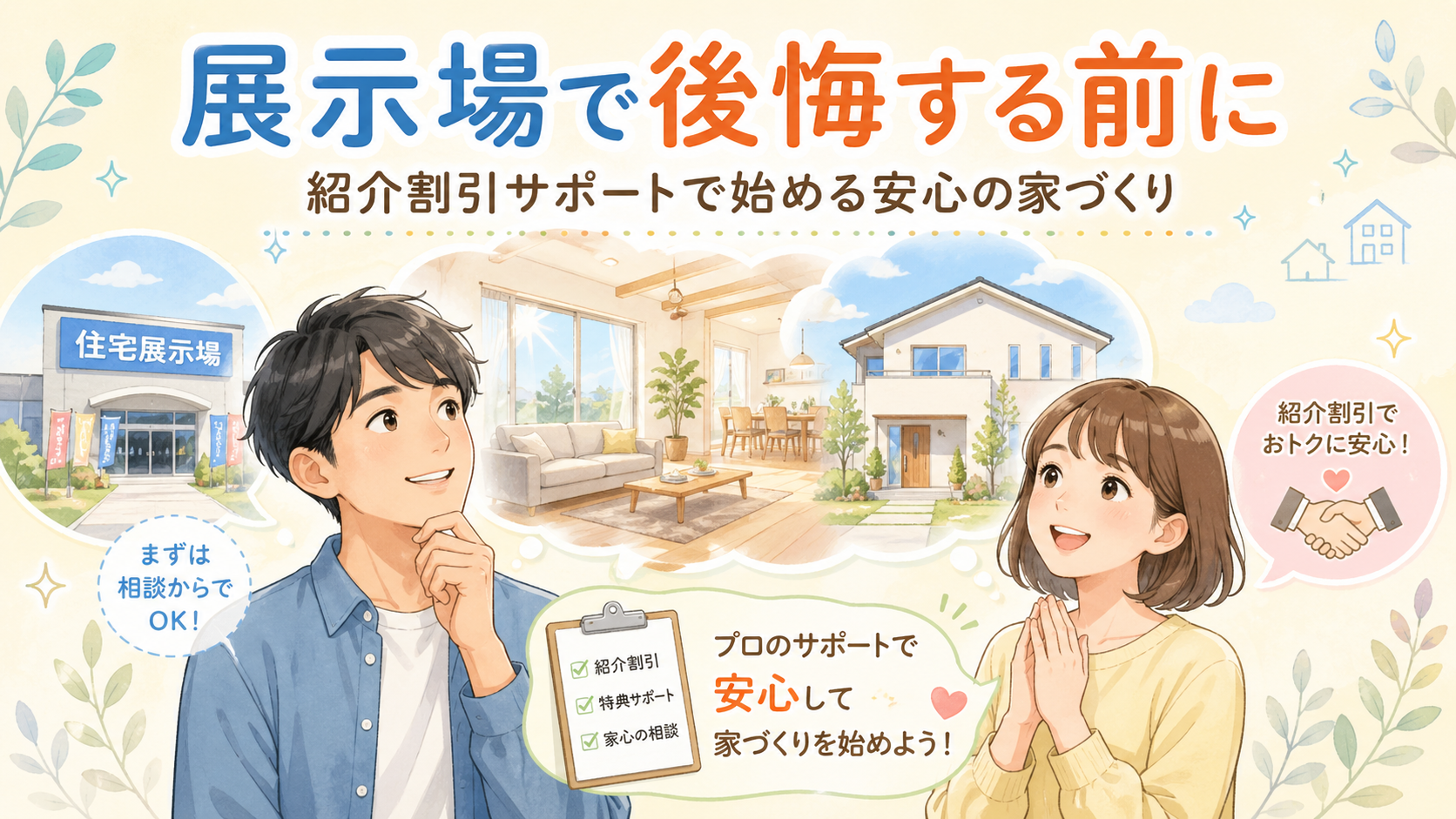 「とりあえず展示場」で後悔する前に｜紹介割引サポートで始まる安心の家づくり