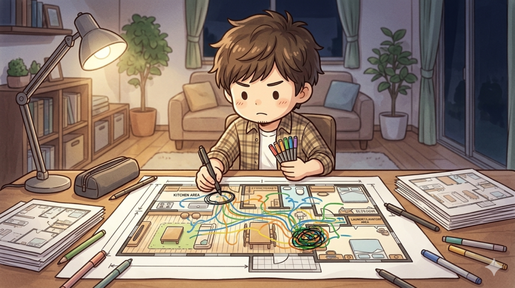 回遊動線で後悔しないために。図面で試してほしい「渋滞マップ」の書き方