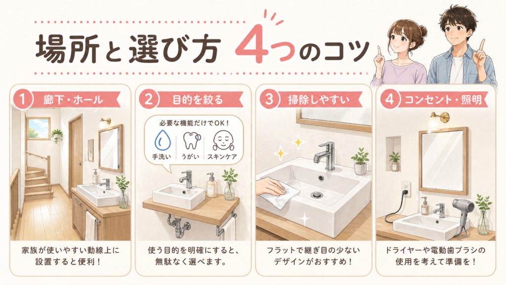 後悔しない！二階洗面台の「場所」と「選び方」4つのコツ
