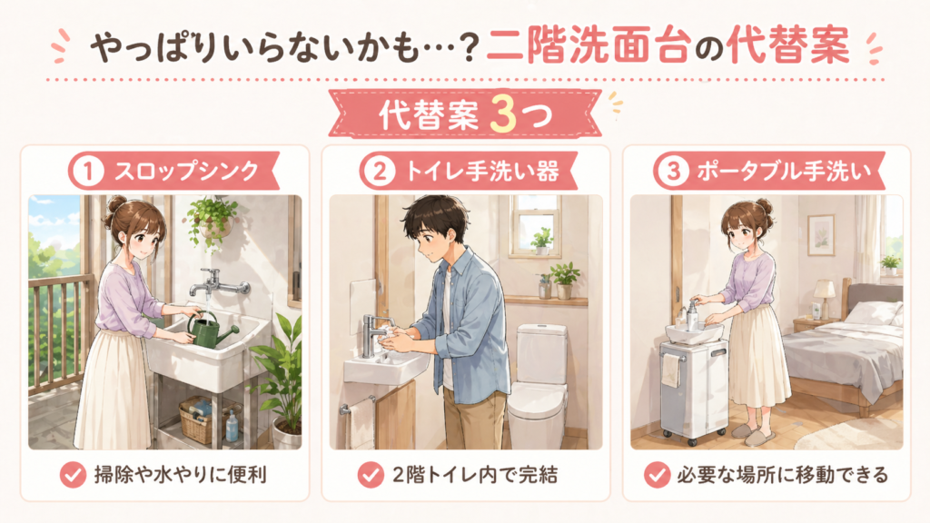 やっぱりいらないかも…？二階洗面台の代替案