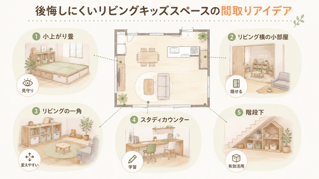 後悔しにくいリビングキッズスペースの間取りアイデア