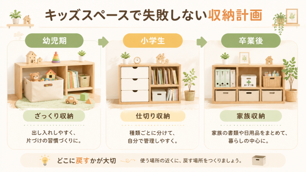 キッズスペースで失敗しない収納計画