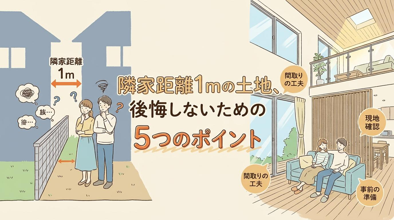 隣の家との距離1mは後悔する？不安解消の5つのポイント