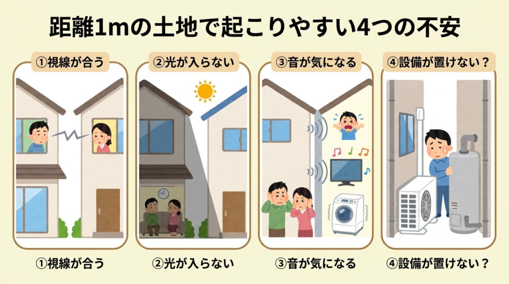 距離が1mだと、暮らしで何が気になる？