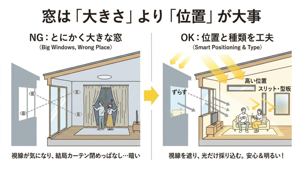 窓は「大きさ」より「位置」が大事