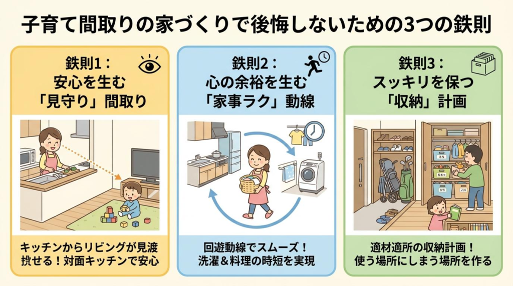 子育て間取りの家づくりで後悔しないための3つの鉄則