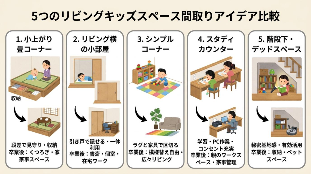 後悔しにくいリビングキッズスペースの間取りアイデア