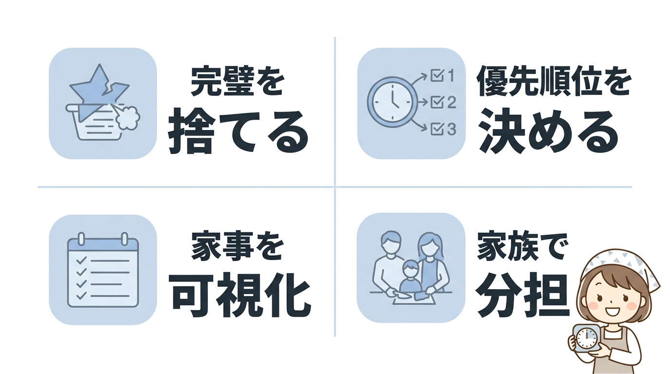 家事の時短を叶える工夫とマインドセット