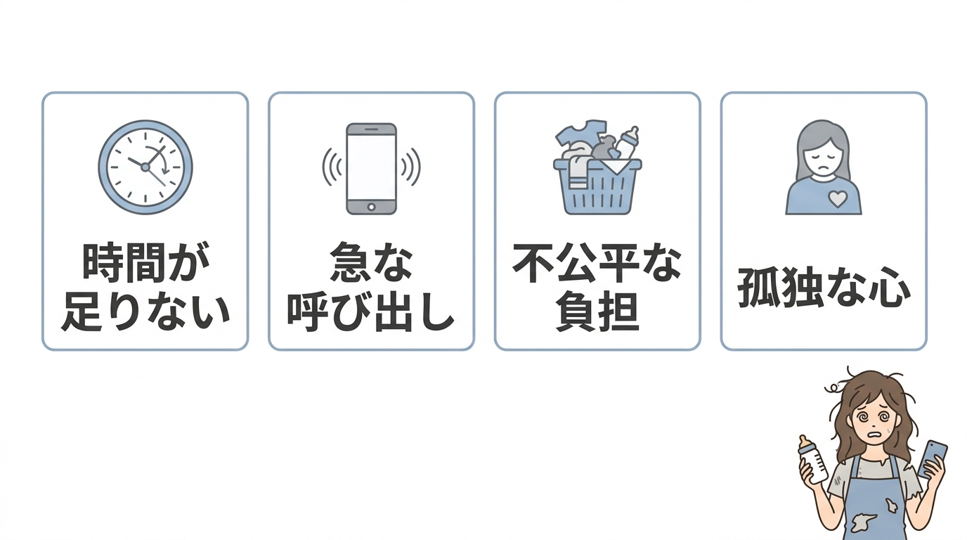 共働きの子育てが無理ゲーと感じる4つの原因