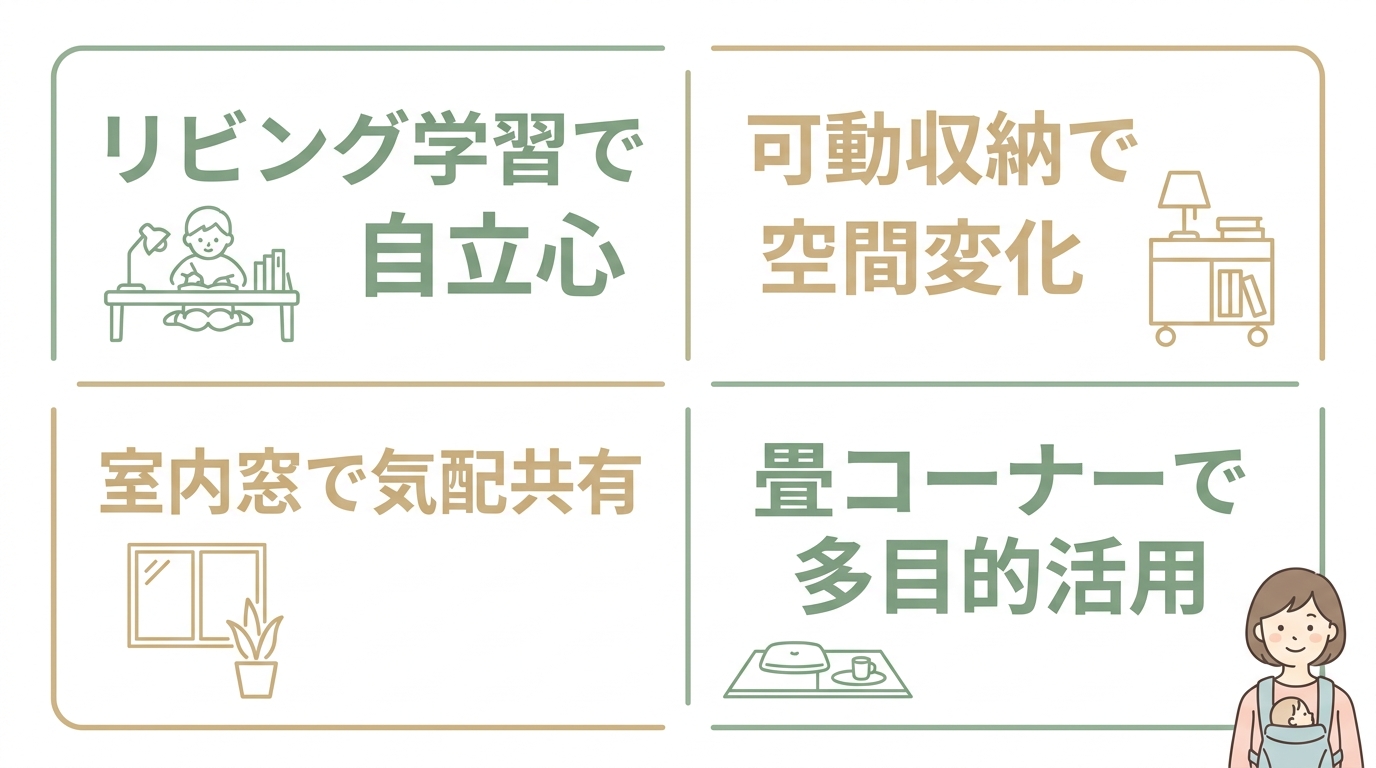 成長に寄り添う子育て空間の工夫