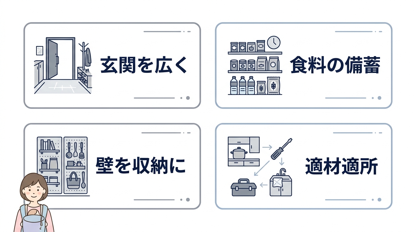 収納不足を防ぐ適材適所の設計