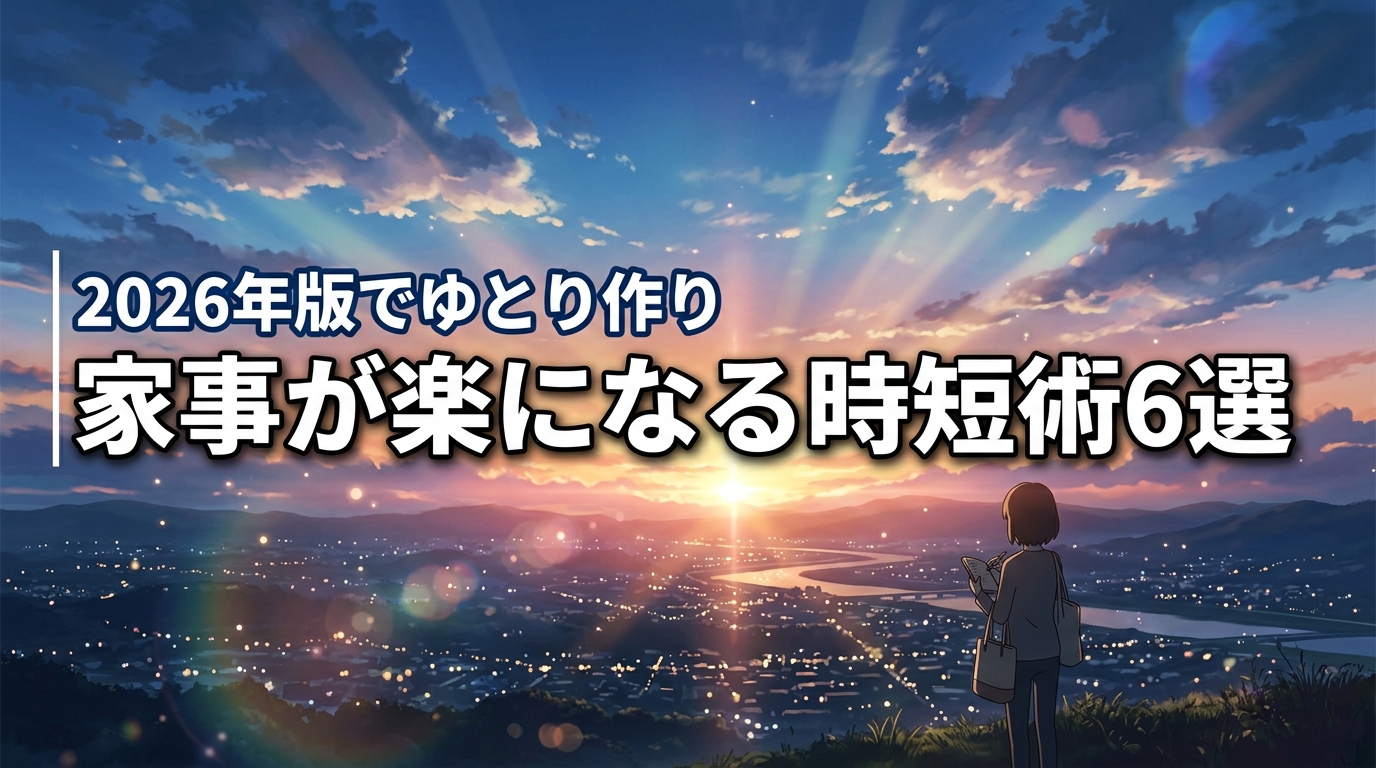 家事が楽になる！今日から試せる時短の工夫6選でゆとりを作る方法