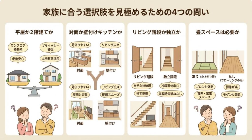 家族に合う選択肢を見極めるための問い