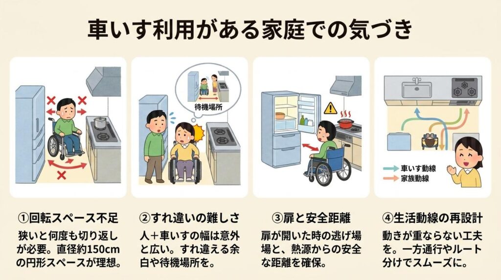 車いす利用がある家庭での気づき