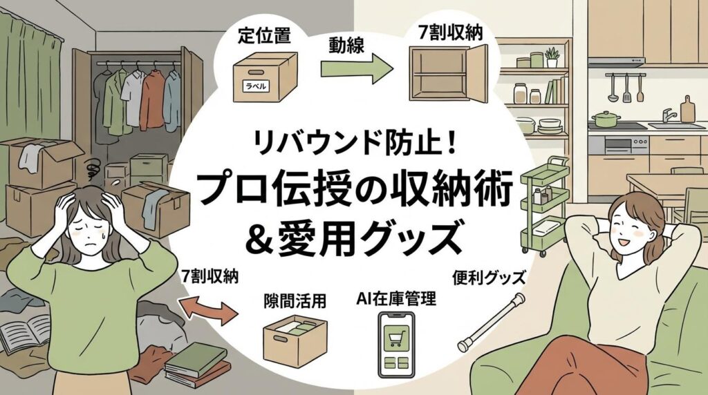 なぜか部屋が片付かない？リバウンドを防ぐ片付く収納アイデアとプロ愛用グッズ
