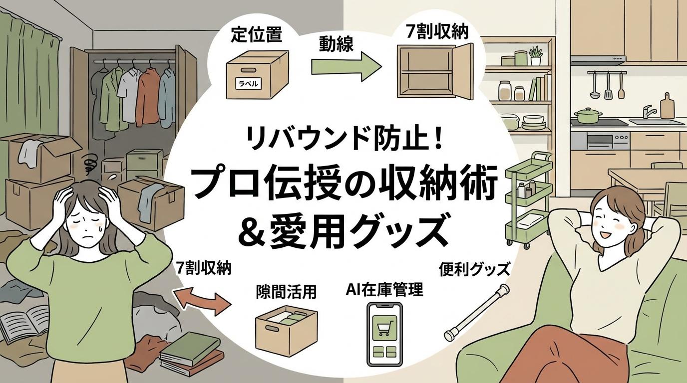 なぜか部屋が片付かない？リバウンドを防ぐ片付く収納アイデアとプロ愛用グッズ