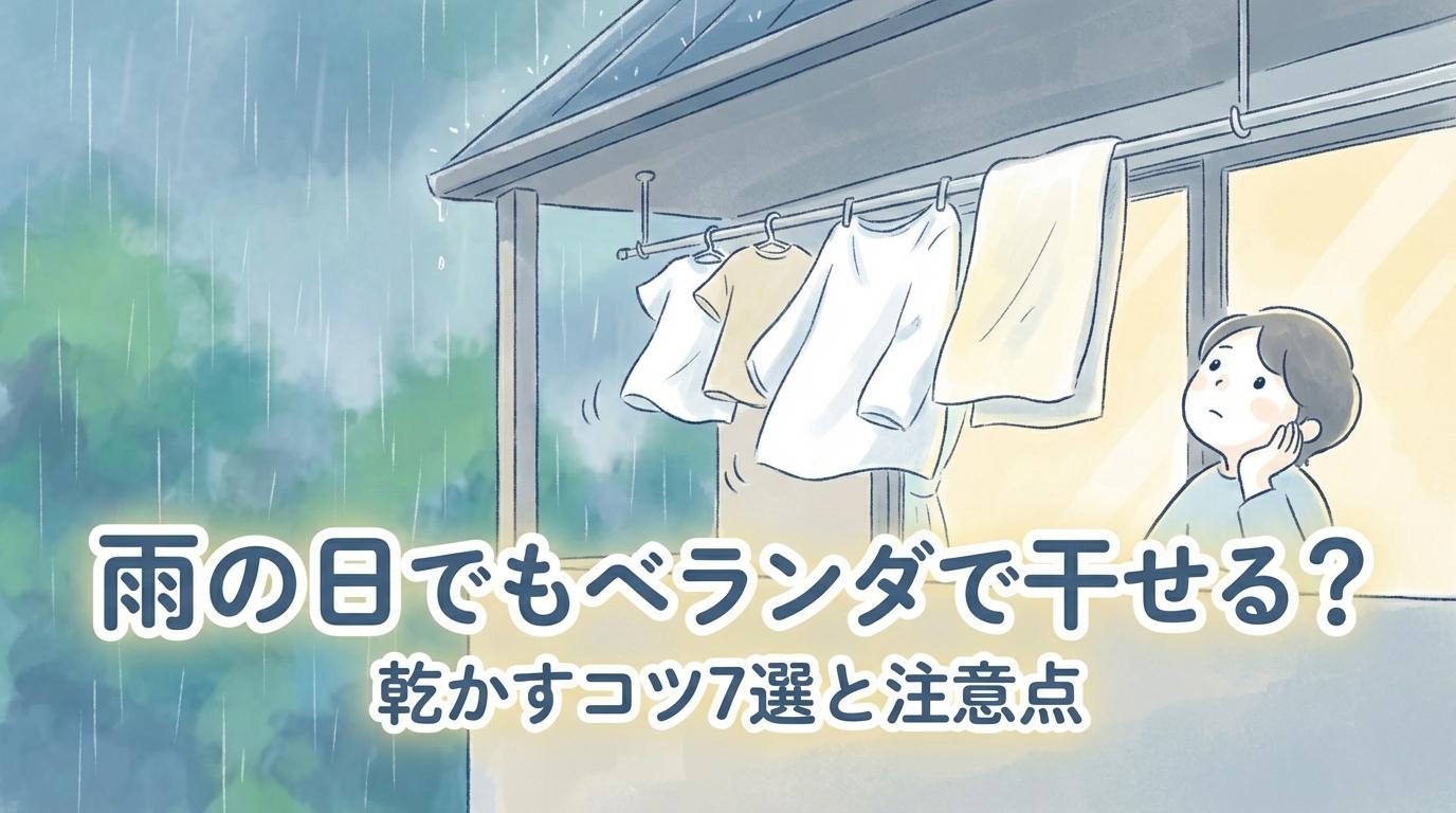 ベランダで雨の日でも干せる？乾かすコツ7選と注意点
