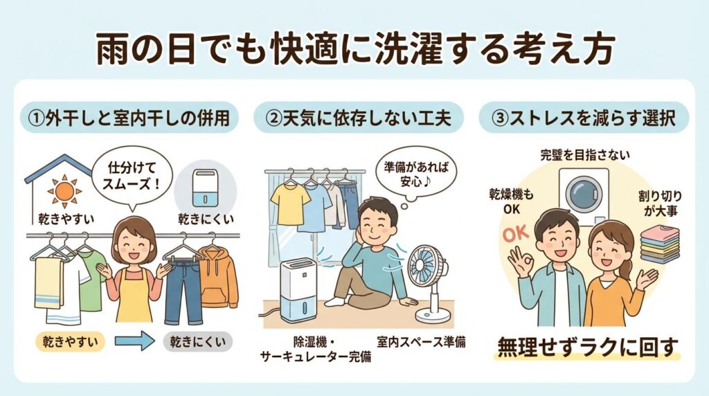 雨の日でも快適に洗濯する考え方