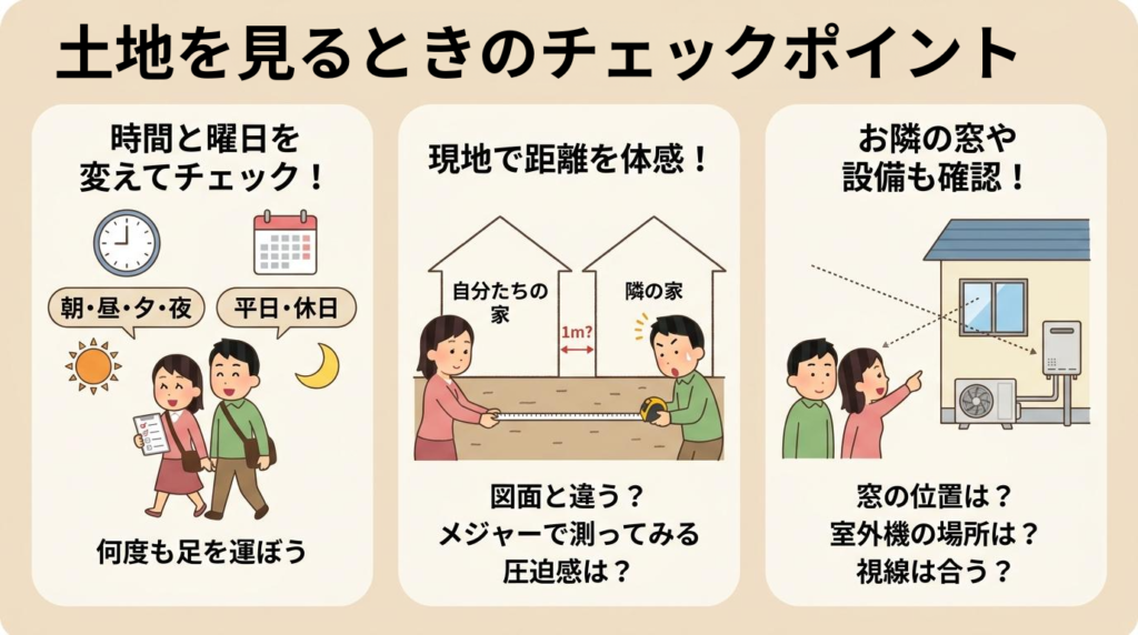 隣の家が近くても、間取り次第で不安はかなり減らせる