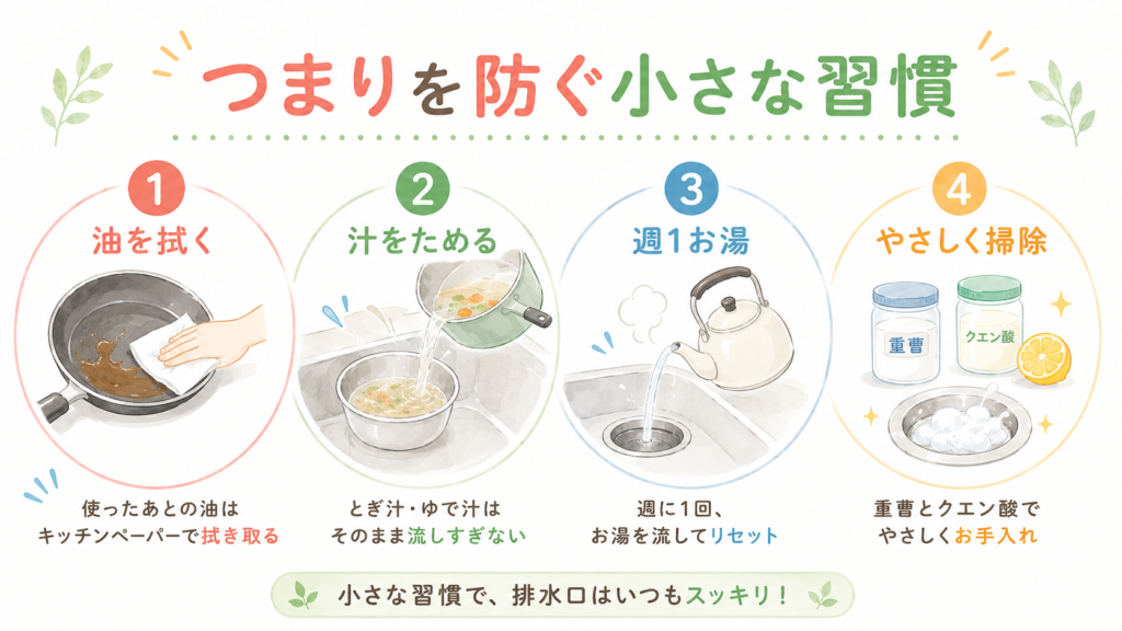 今日からできる！排水口のつまりを防ぐ小さな習慣