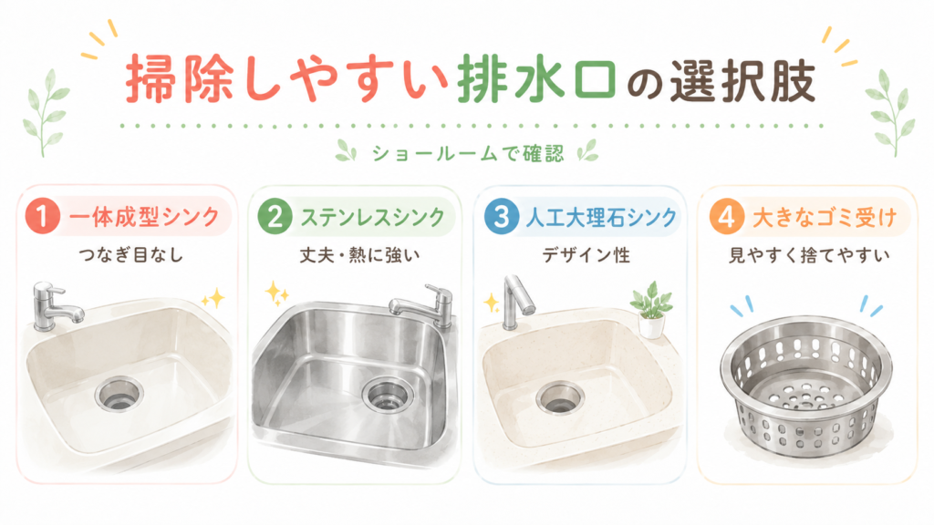 家づくりで考えたい「掃除しやすい排水口」の選択肢