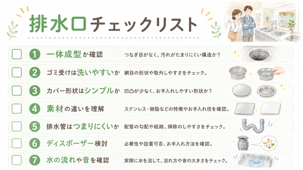 家づくりで確認したい排水口チェックリスト
