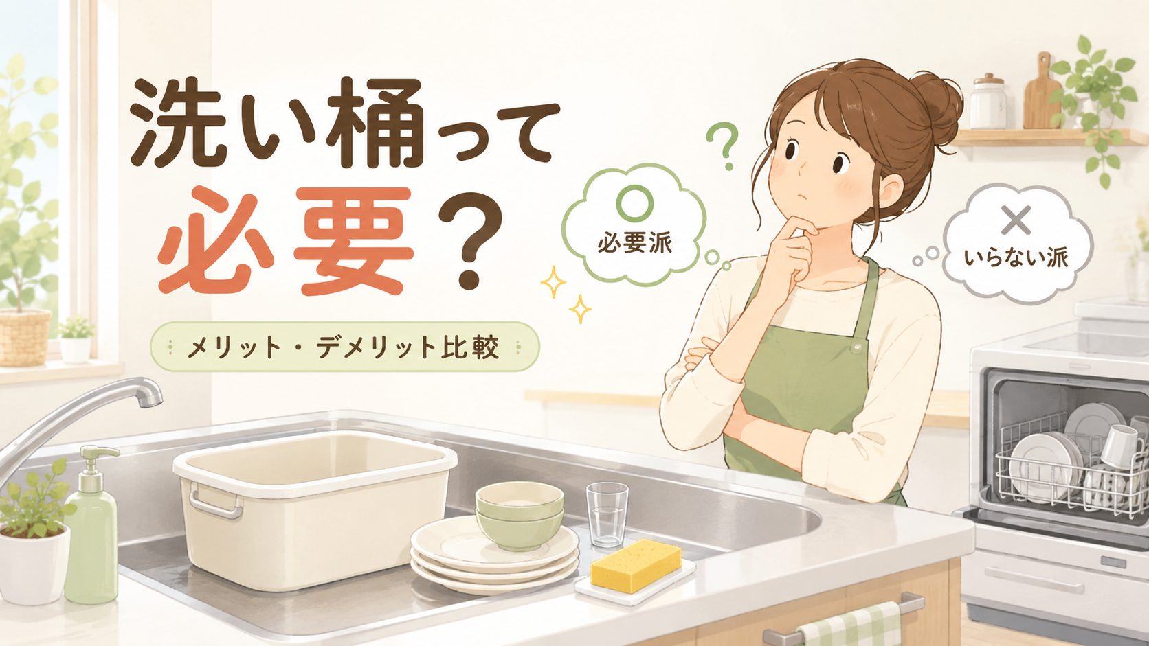 キッチンの洗い桶は本当に必要？メリット・デメリットを徹底比較