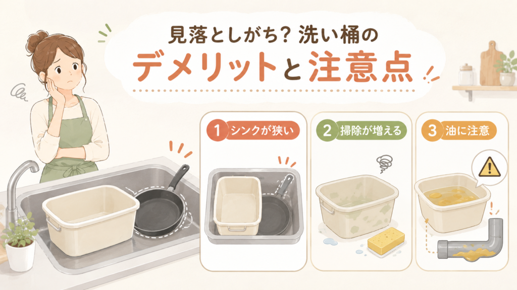 見落としがち？洗い桶のデメリットと注意点