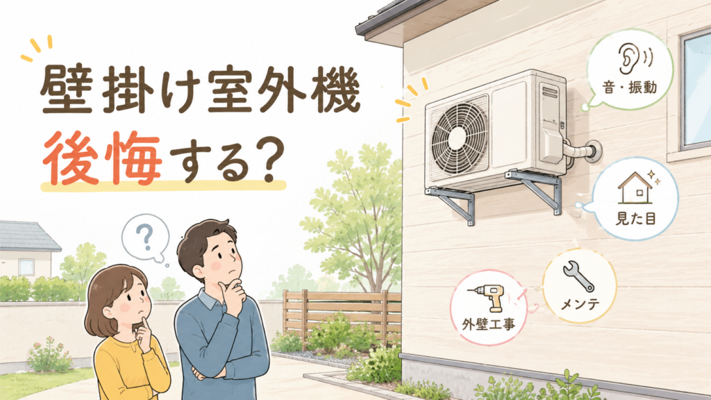 エアコン室外機の壁掛けは後悔する？デメリット4つと確認すべき判断軸