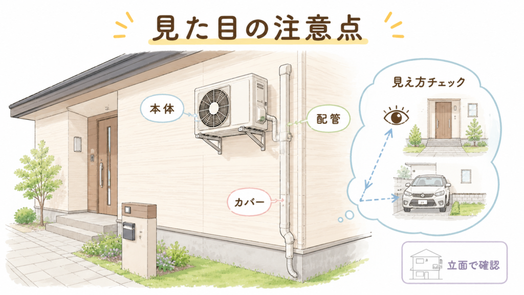 デメリット②：外観がゴチャつきやすい（配管・カバーも含む）