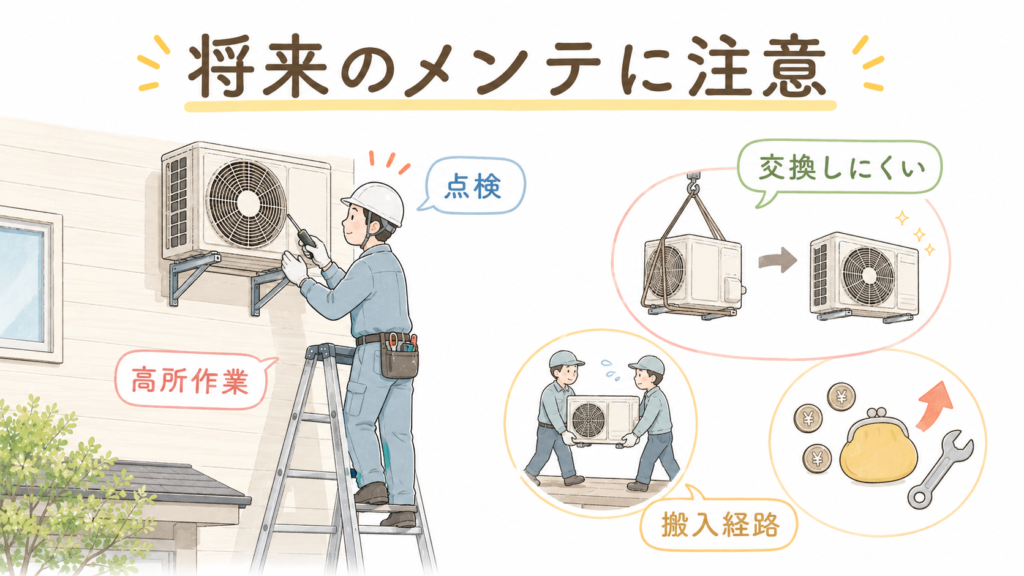 デメリット③：メンテナンスや買い替え時に手間・費用が増えることがある