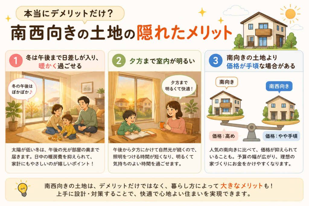 本当にデメリットだけ？南西向きの土地の隠れたメリット