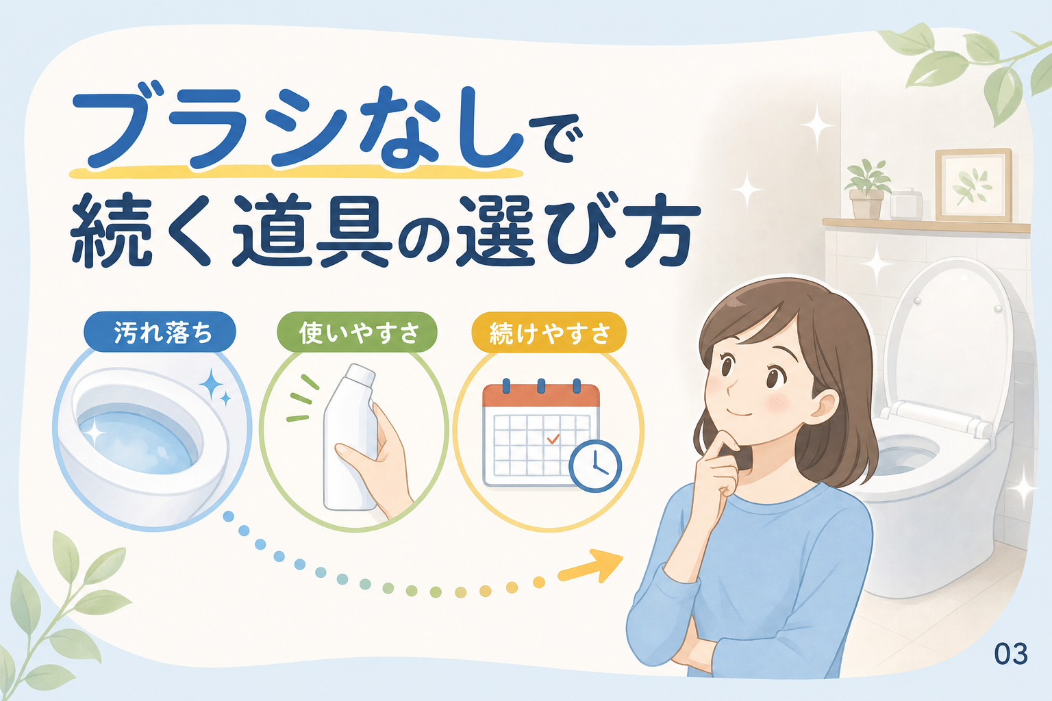 ブラシなしで続く道具の選び方