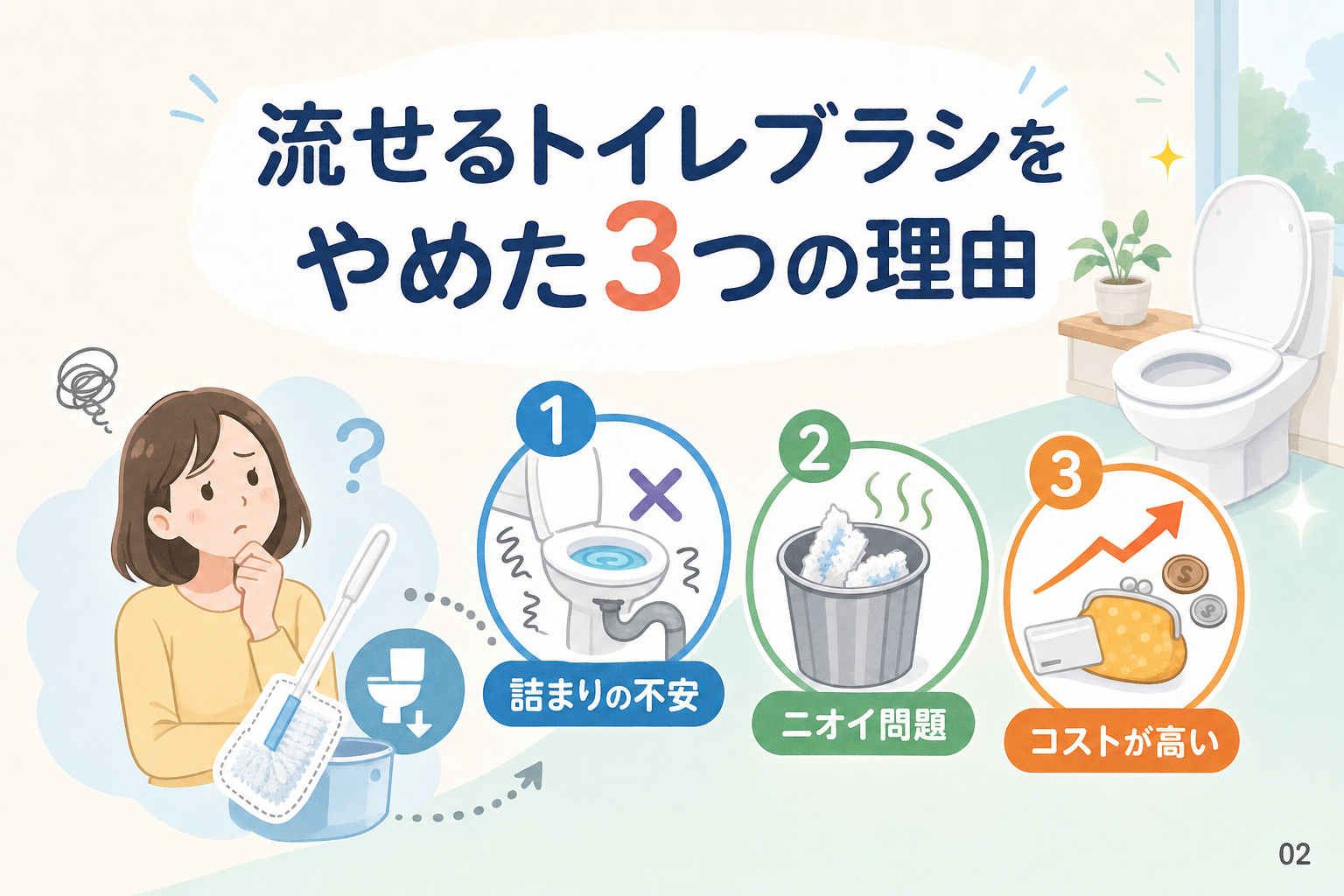 流せるトイレブラシをやめた3つの理由