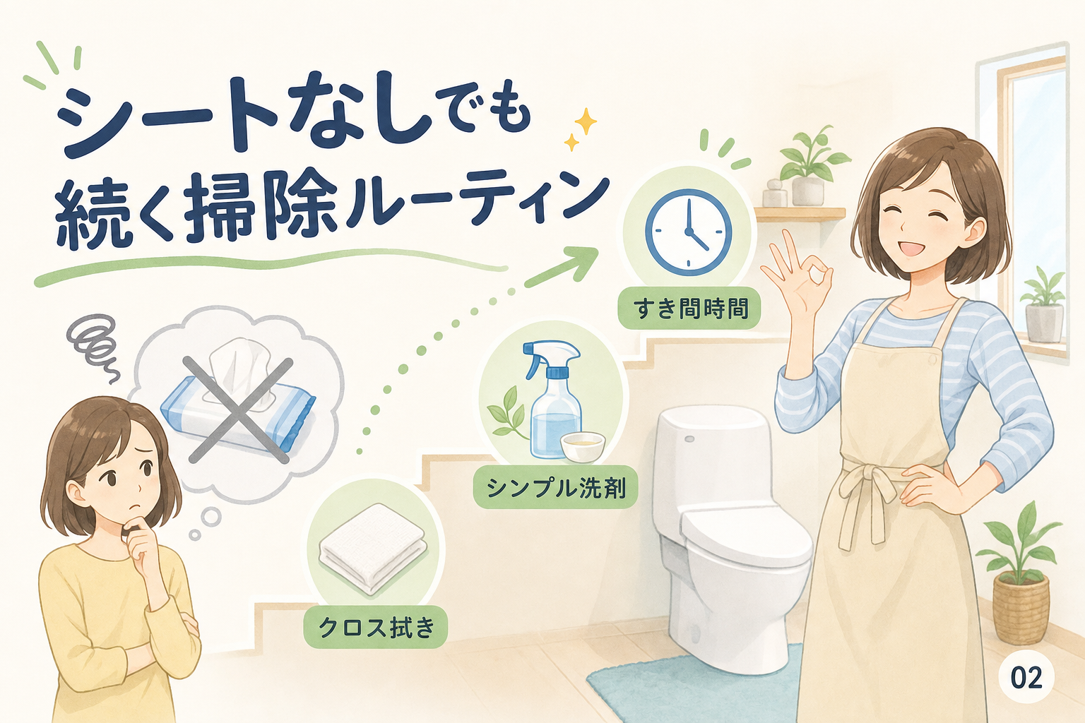 シートなしでも続く掃除ルーティン