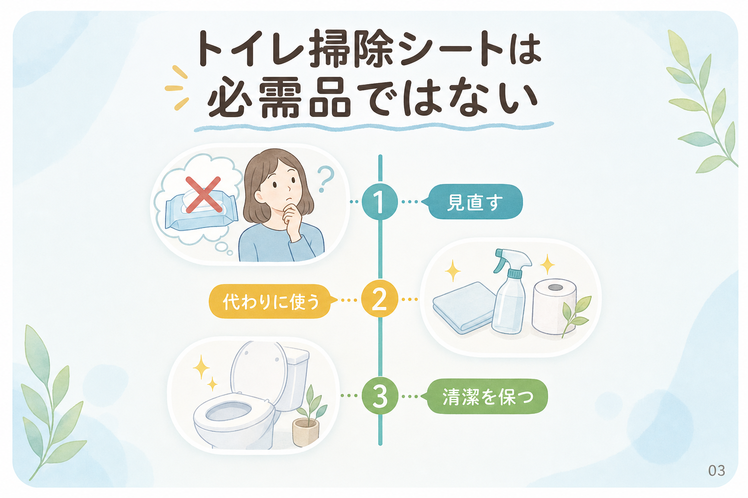 トイレ掃除シートは必需品ではない