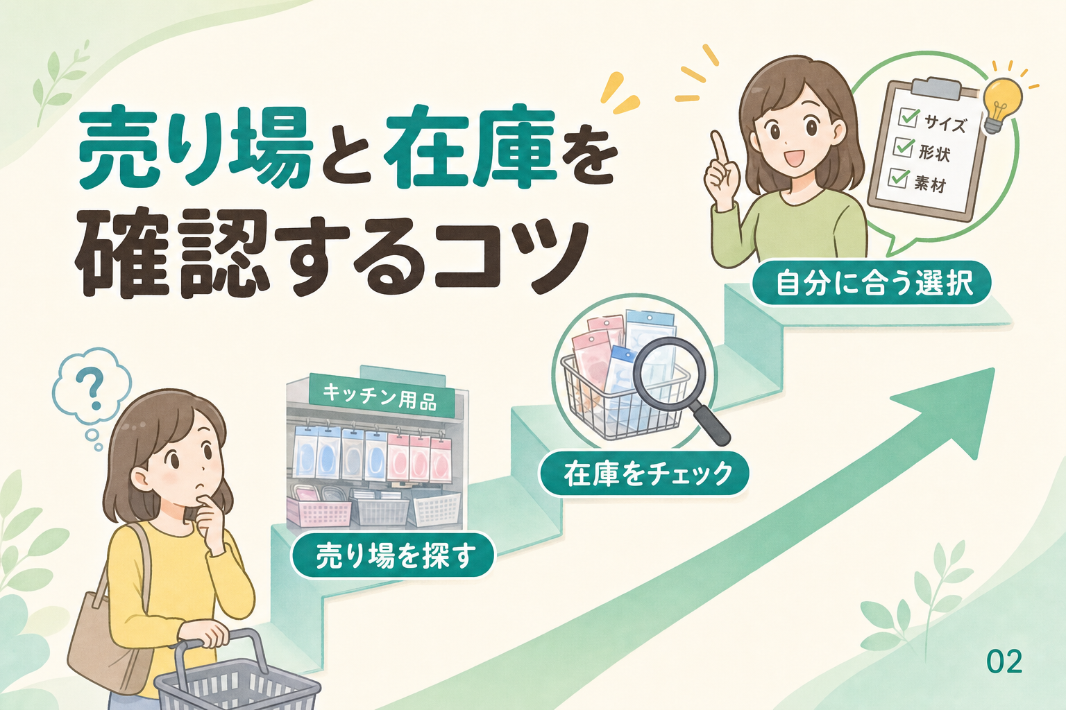 売り場と在庫を確認するコツ