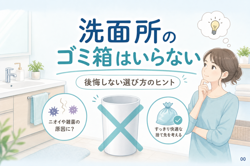 洗面所のゴミ箱はいらない？後悔しない判断基準と捨て先