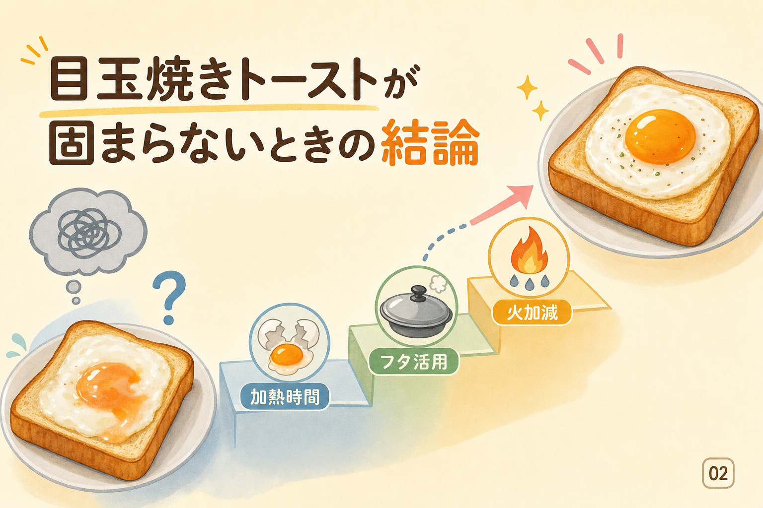 目玉焼きトーストが固まらないときの結論