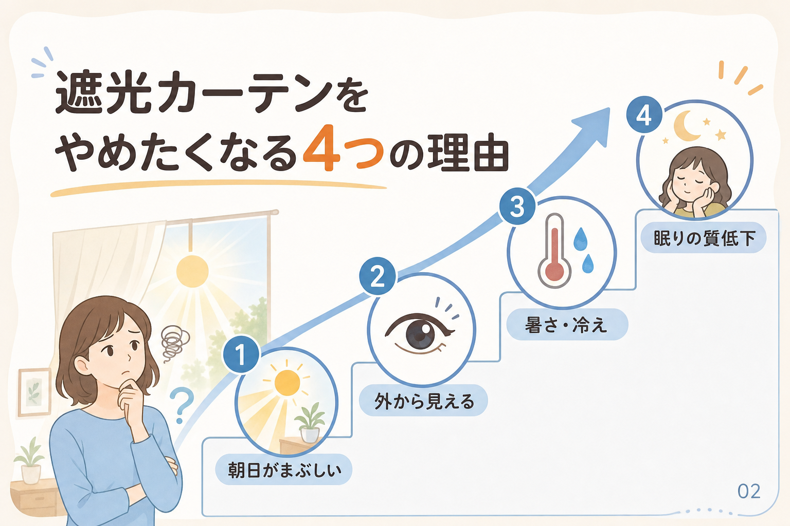 遮光カーテンをやめたくなる4つの理由