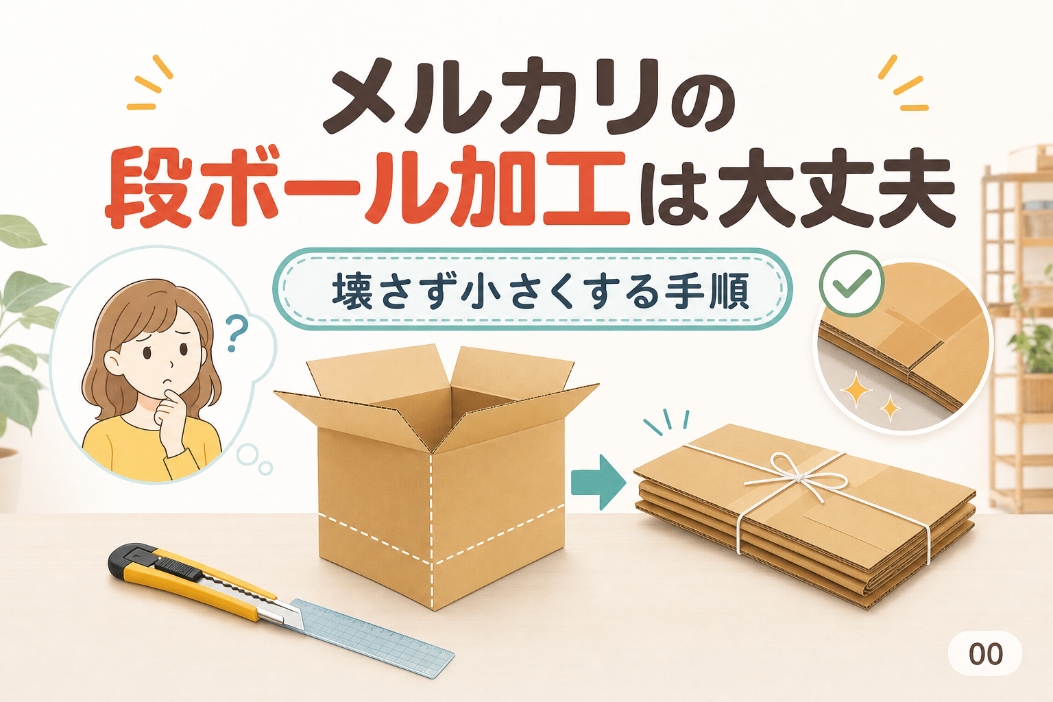 メルカリの段ボール加工は大丈夫?壊さず小さくする手順