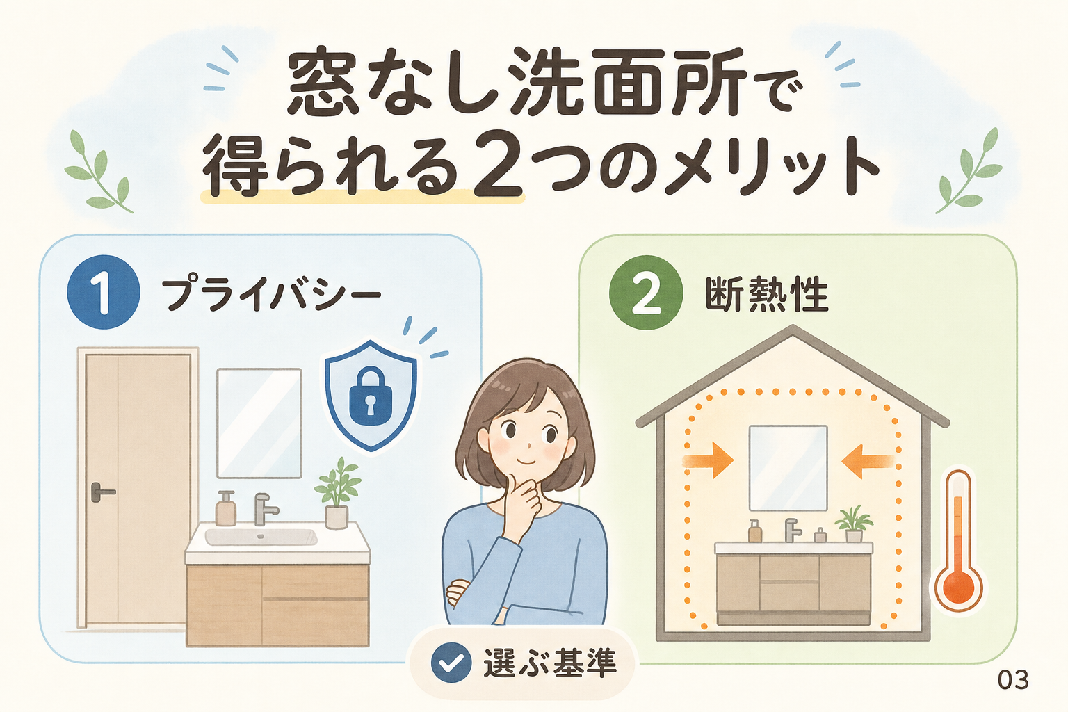 窓なし洗面所で得られる2つのメリット