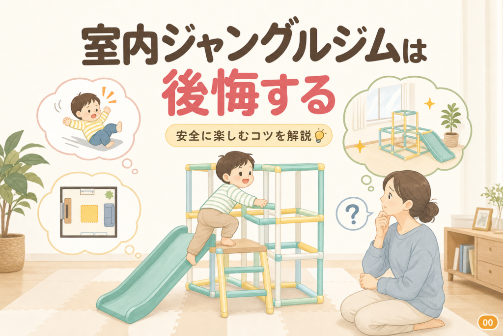 室内ジャングルジムは後悔する？危ない時期と置き場所の見極め方