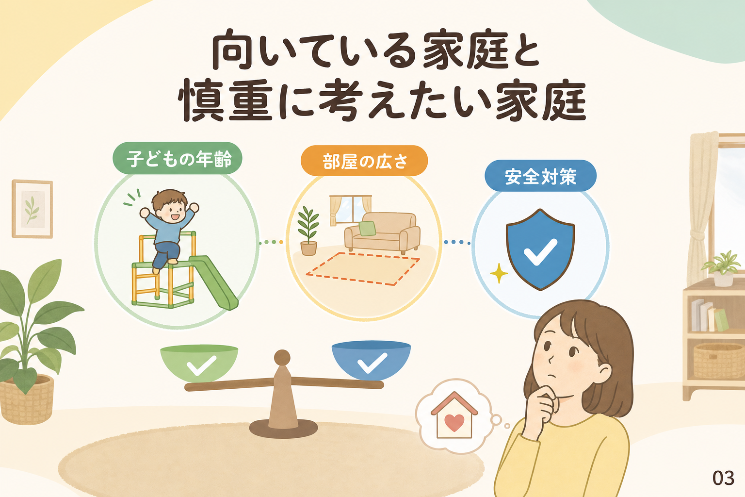 向いている家庭と慎重に考えたい家庭