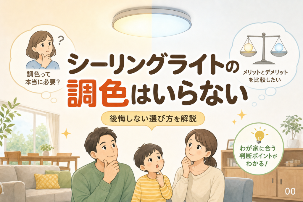 シーリングライトの調色はいらない？後悔しない家庭の見分け方