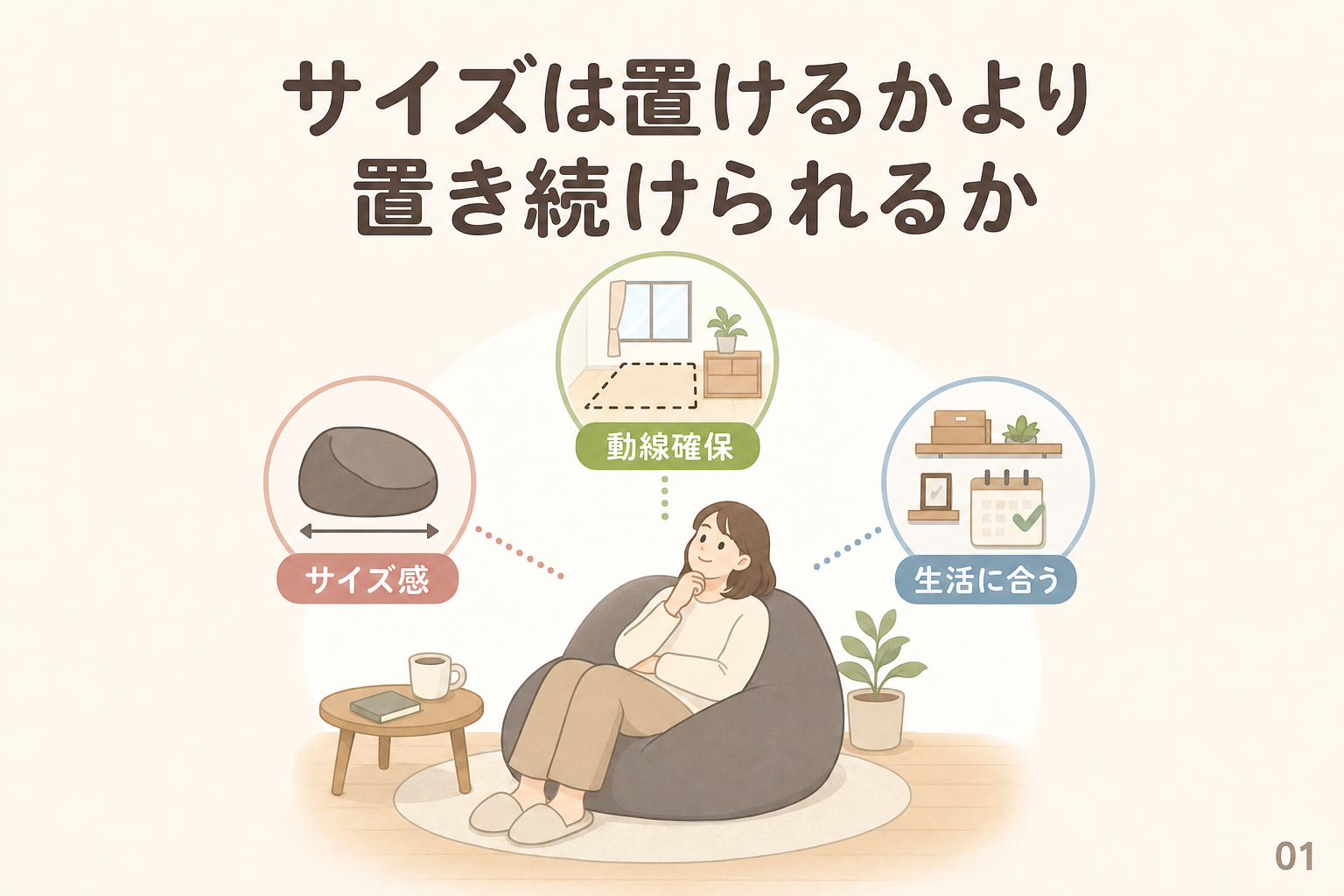 サイズは置けるかより置き続けられるか