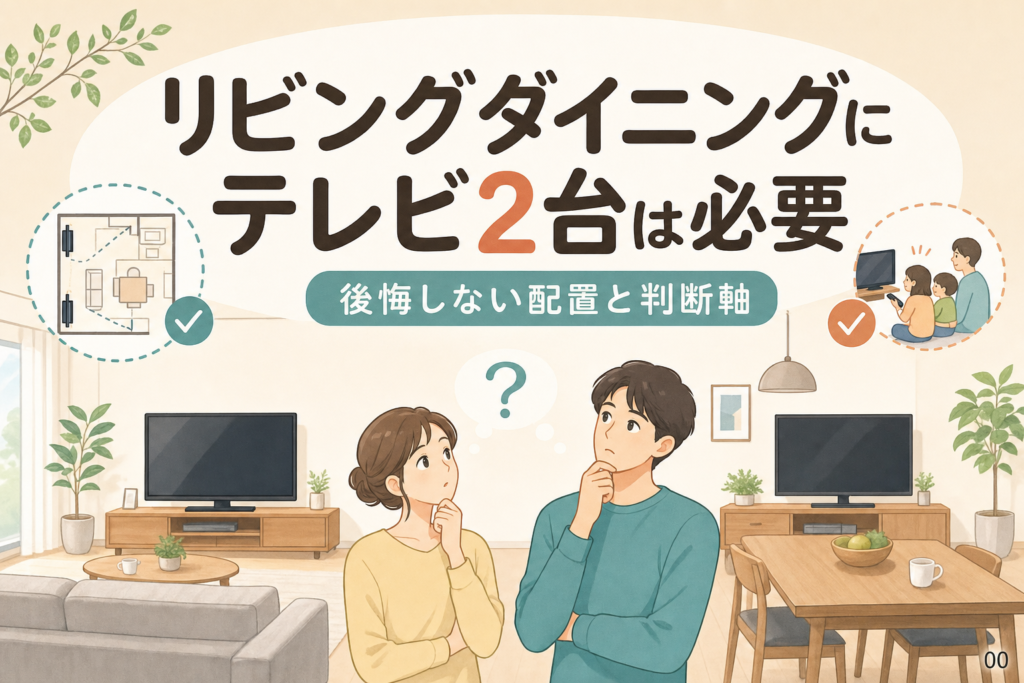 リビングダイニングにテレビ2台は必要？後悔しない配置と判断軸