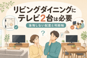 リビングダイニングにテレビ2台は必要？後悔しない配置と判断軸