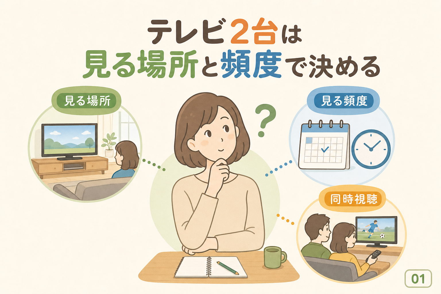 テレビ2台は見る場所と頻度で決める