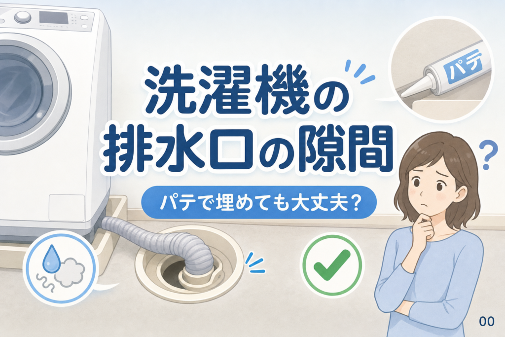 洗濯機の排水口の隙間、パテで埋めても大丈夫？